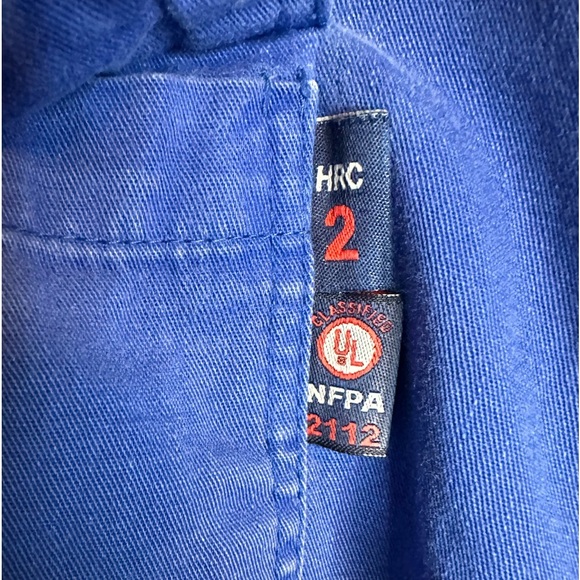 LAPCO FR Men’s Fire Resistant Button Down Shirt Size XXL Blue - Picture 5 of 8